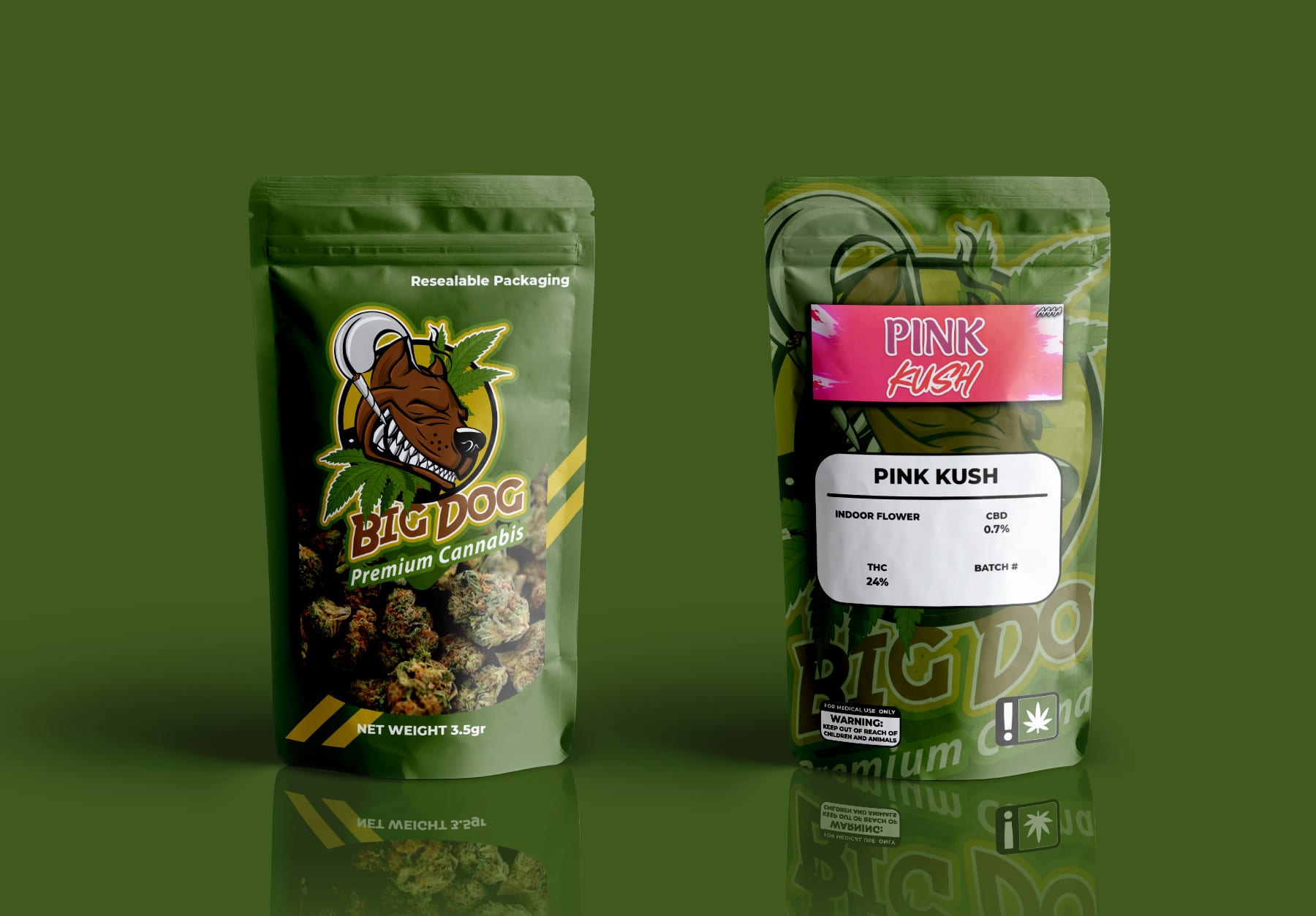 customized ziplock weed packaging